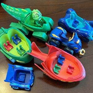 PJ MASKS Lot of 6 Vehicles Pretend Play Toys w/Gekko Figurine
